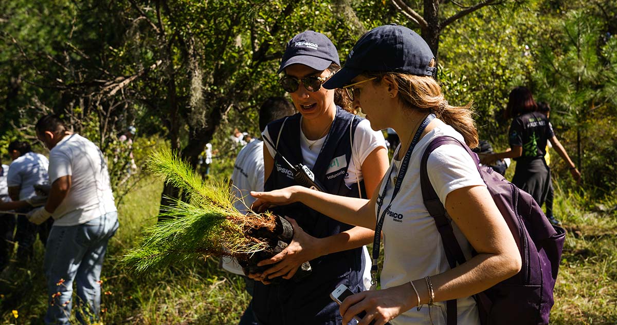 Dulce Santana (left) is a leader of purpose-driven programs like Agrovita in Mexico.